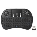 2.4Ghz Trådløs Mini Tastatur med Touchpad - Sort