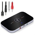 2-i-1 Bluetooth 5.0 Audio Transmitter / Modtager B6 - Sort