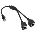 2-i-1 LAN Ethernet-netværk Splitter - CAT5, CAT6, CAT7, RJ45