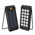 4smarts TitanPack Flex Solar Power Bank 10000mAh m. SOS-funktion, stander, lommelygte - Sort