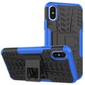 Anti-Slip iPhone X / iPhone XS Hybrid Cover - Blå / Sort