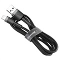 Baseus Cafule USB 2.0 / Lightning Kabel - 1m - Sort / Grå