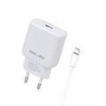 Beline PD 3.0 30W USB-C / Lightning Oplader - iPhone 14/13/12/X/iPad Pro - Hvid