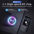 CYBORIS CYB-S3 Bluetooth 5.1 trådløs højttaler 24W imponerende lyd stereobas 18 timers spilletid RGB-lys subwoofer lydboks - sort