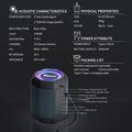 CYBORIS CYB-S3 Bluetooth 5.1 trådløs højttaler 24W imponerende lyd stereobas 18 timers spilletid RGB-lys subwoofer lydboks - sort