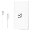 CarPlay Trådløs Adapter til iOS - USB, USB-C - Hvid