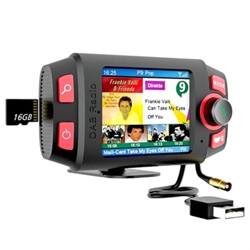 DAB Bilradio med Bluetooth Håndfri & FM Transmitter DAB-C8