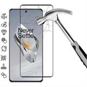 OnePlus 12 Skærmbeskyttelse Hærdet Glas - 9H - Full Fit - Sort Kant