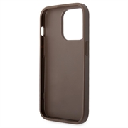 iPhone 15 Pro Max Guess 4G Big Metal Logo Hybrid Cover - Brun