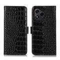 Honor 400 Lite Crocodile Series Læderpung med RFID - Sort