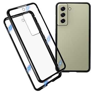 Samsung Galaxy S21 FE 5G Magnetisk Cover med Hærdet Glas
