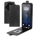 Nothing Phone (3a) Pro Vertikal Flip Taske med Kortholder - Sort