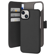 iPhone 15 Puro 2-i-1 Magnetisk Pung Taske - Sort