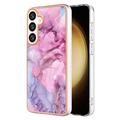 Samsung Galaxy S25+ Marmormønster Galvaniseret IMD TPU Cover