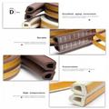Selvklæbende EPDM-tætningsliste til døre og vinduer - 5m, 9x6mm - Hvid