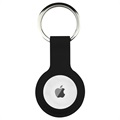 Apple AirTag Silikone Cover med Nøglering - Sort