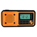 Solcelle håndsving nødradio m. powerbank og lommelygte - orange