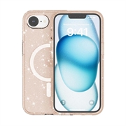 iPhone 16e Stylish Glitter Series Hybrid Cover - MagSafe kompatibel - Guld