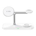 Tech-Protect QI15W-A45 3-i-1 magnetisk trådløs oplader - Magsafe-kompatibel - Hvid