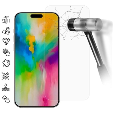 iPhone 16 Skærmbeskyttelse Hærdet Glas - Case Friendly - Gennemsigtig