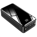 Triple USB Hurtig Powerbank 50000mAh - PD 18W - Sort