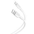 XO NB212 USB-A / USB-C-kabel - 2,1A, 1 m - hvid