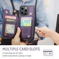 iPhone 15 Pro Max Caseme C22-etui RFID-kortpung - lilla
