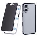 iPhone 16 Plus Magnetisk Cover med Hærdet Glas - Privatliv
