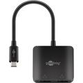 Goobay USB-C til Dobbelt DisplayPort - Sort